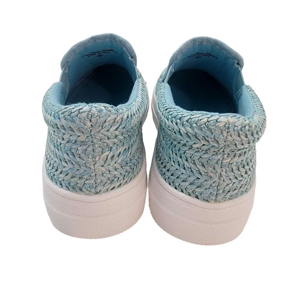BUY ONE GET ONE FREE Soda Hike Slip-on  Fashion Sneaker  Blue Raffia - Size 7 - Picture 5 of 6